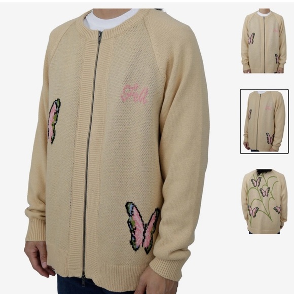 FELT Web Knit Zip Sweater Size L - Picture 15 of 16